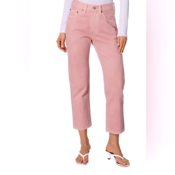 Lucky Brand 90’s Loose Fit Crop High Rise Jeans - Dusty Rose - New With Tags - Picture 3 of 9